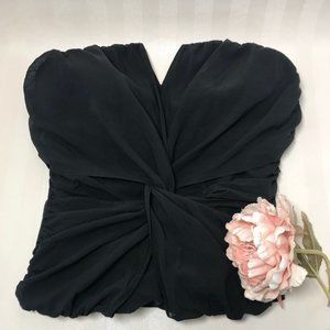 HP**Bebe- Strapless Twist Black Top Size XS